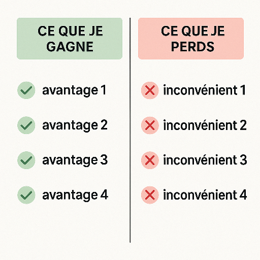 bilan des avantages et inconvénients