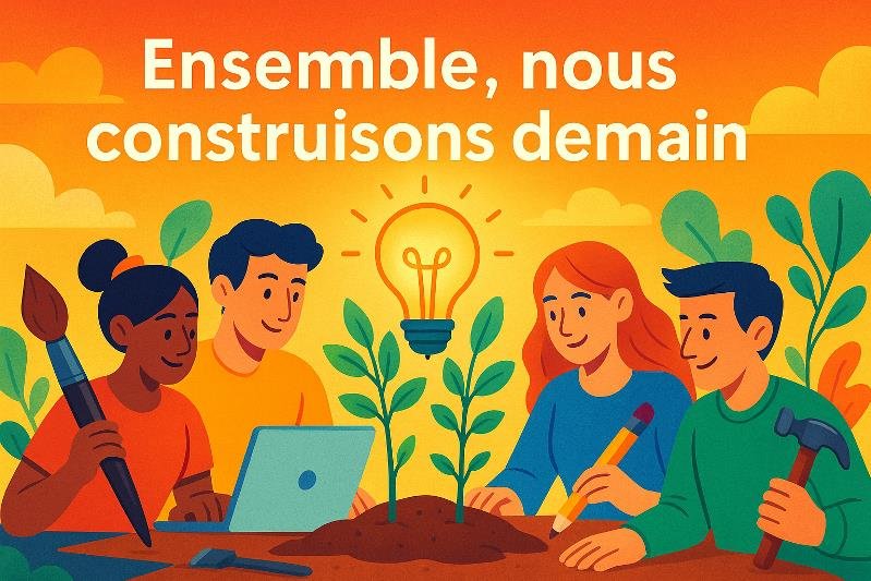 Groupe de personnes collaborant un projet creatif
