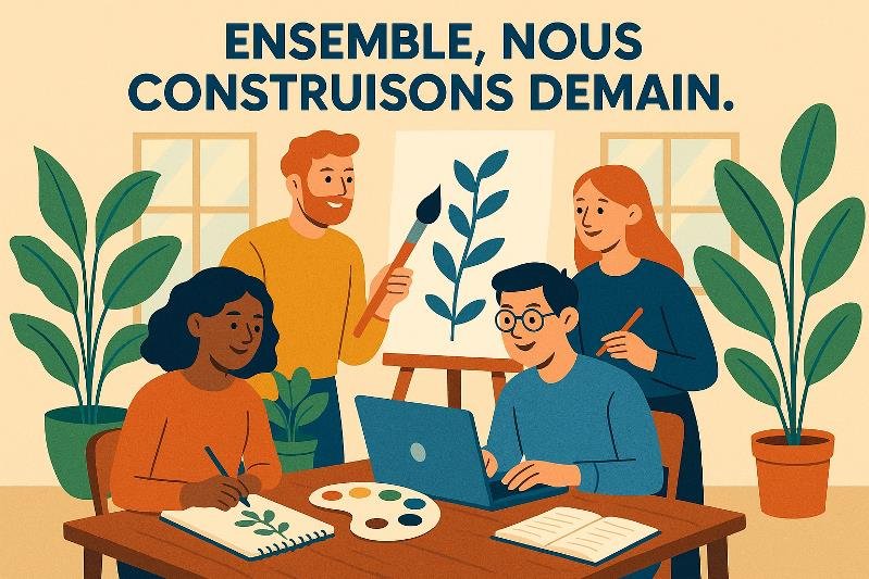 Groupe de personnes sur un projet creatif