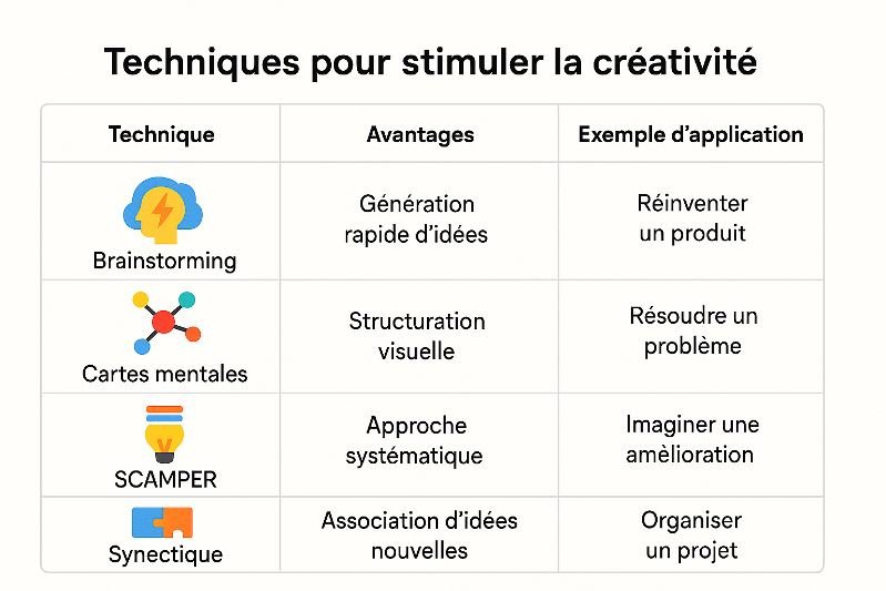 Tableau Brainstorming Cartes mentales SCAMPER - Art-Thérapie