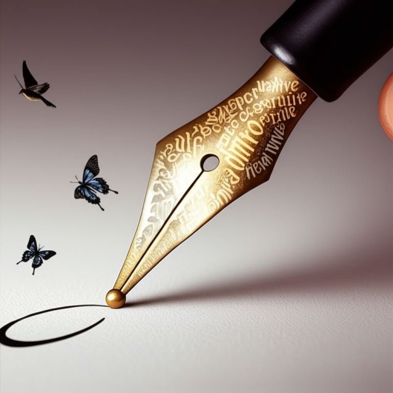 Stylo plume avec une pointe en or