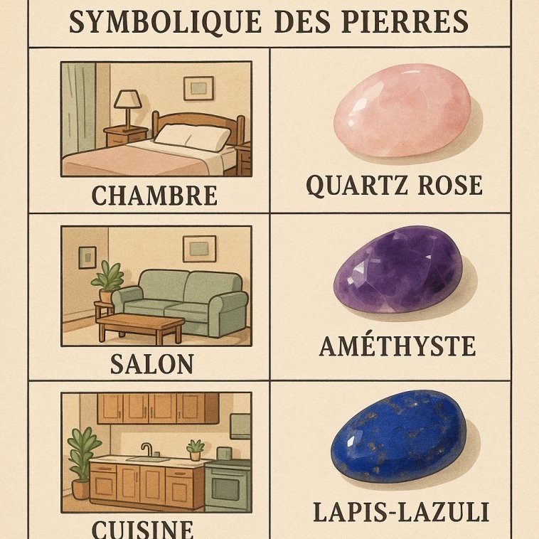 symbolique des pierres Tableau descriptif des pierres de protection