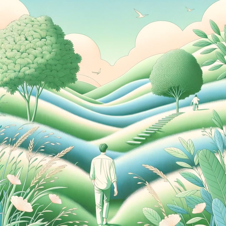 marcher dans l herbe