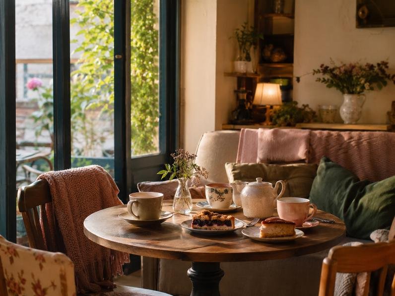 Salon de thé chaleureux
